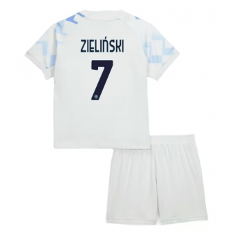 Billige Fotballdrakt Inter Milan Piotr Zielinski #7 Replika Bortedraktsett Barn 2025-26 Kortermet (med bukser)